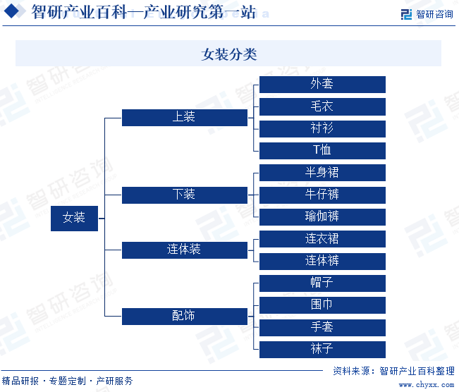 产业雷火电竞平台链知识图谱智研产业百科【210】——女装(图2)